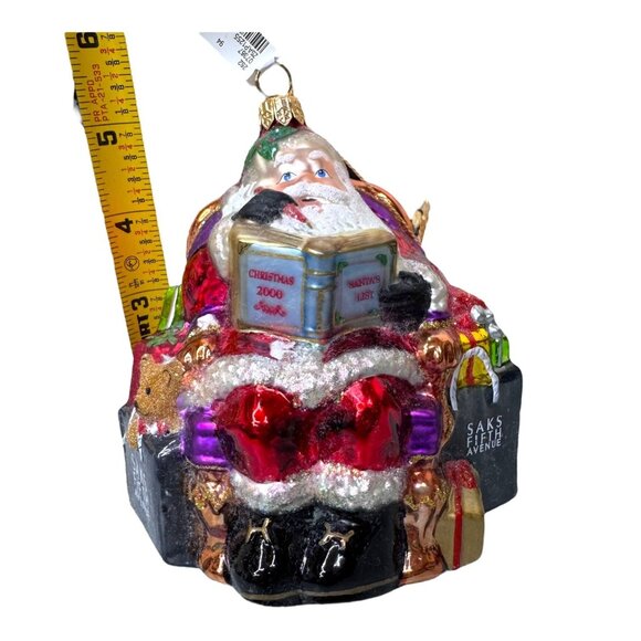 Kurt S. Adler Polonaise Santa Reading Christmas List 2000 Ornament Komozja NEW - Picture 5 of 7